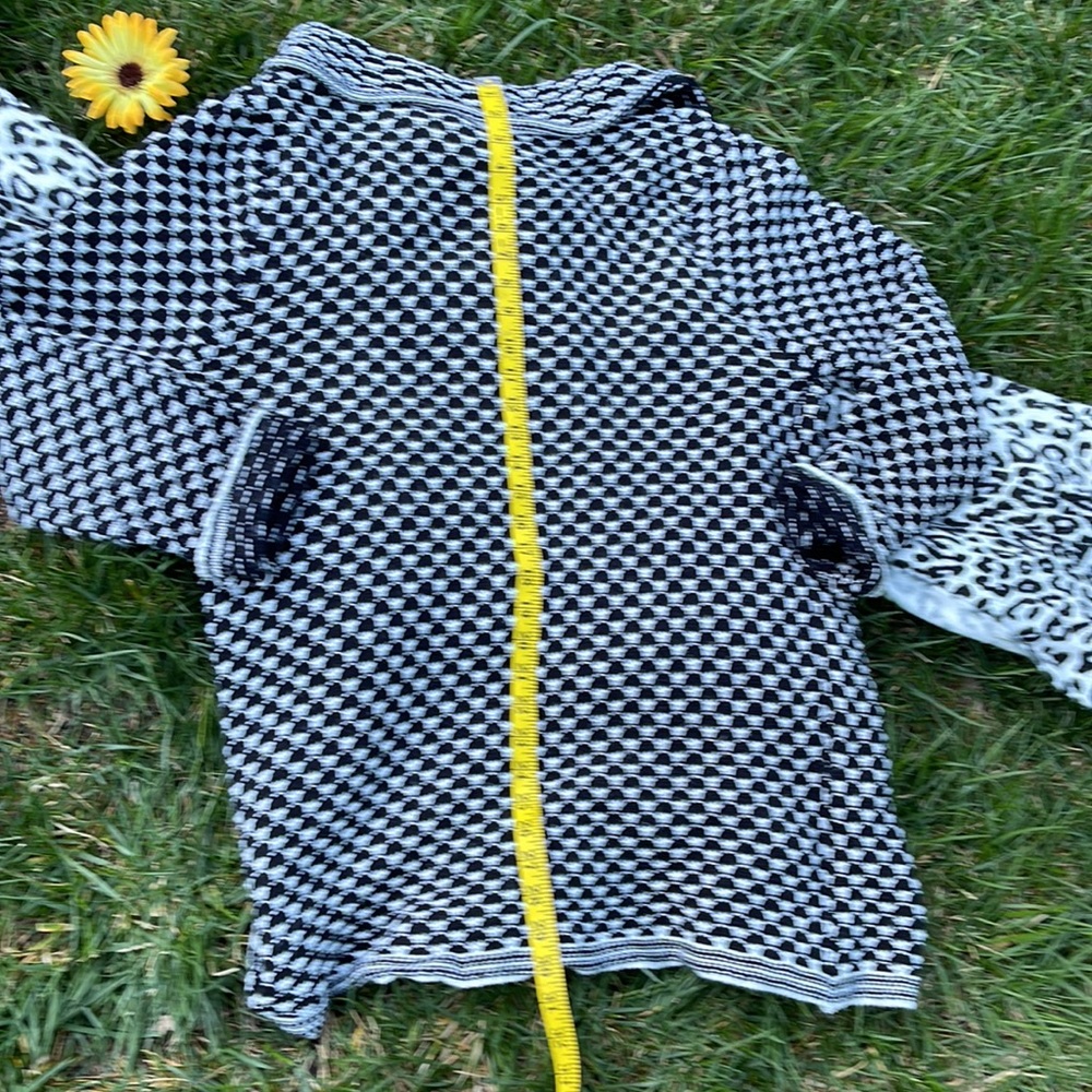 🌺 Creazioni Effect; NICE Designer Black/White Long Sweater in Misses Size XL! - Picture 12 of 12
